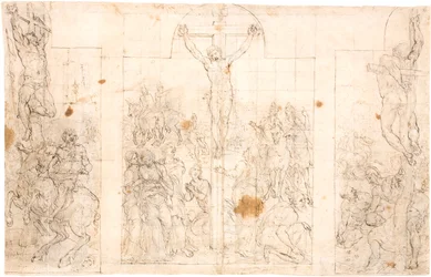 Study for a Triptych Altarpiece Depicting the Crucifixion