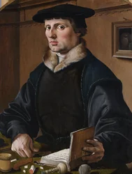 Portrait of (possibly) Pieter Gerritsz Bicker, Pendant of (possibly) His Wife Anna Codde