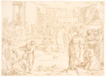 Peter and the Other Apostles Baptizing the Congregation in Jerusalem