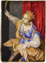 Artemisia Gentileschi as Saint Catherine of Alexandria