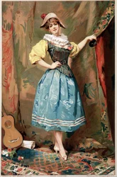 The costume (A woman with a guitar), 19th century