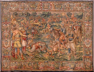Flemish Tapestry. Series Story of Gideon. The Warriors are Chosen. Silk and Wool. Bequest of Bishop Vicente Roca de la Serna. Baroque. 1534-1571