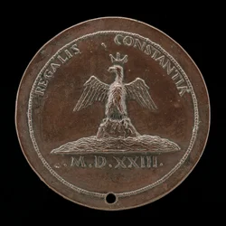 Crowned Eagle on a Mound Amid Waters [reverse], 1523