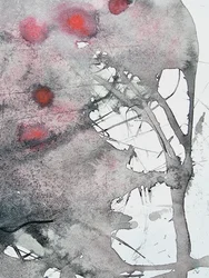 Crimson Branch Abstract