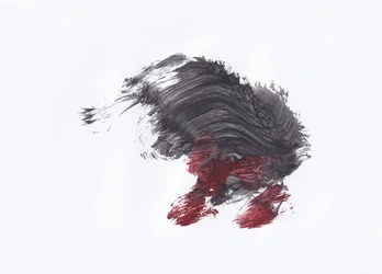 Dynamic Grey Red Brushstrokes