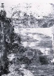 Monochrome River Reflection