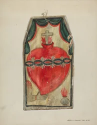 Retablo Sacred Heart, c. 1939