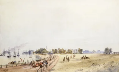 View of the Fort and Town, Calcutta, 1854