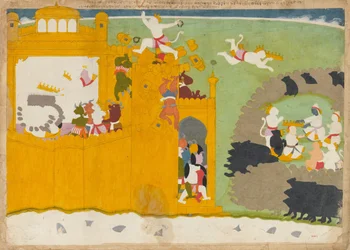 The Monkey Leader Angada Steals Ravana