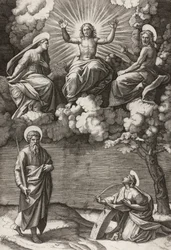 Christ, the Virgin, and Saint John the Baptist with Saints Paul and Catherine