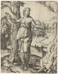 Dido Commits Suicide with a Dagger Next to a Pyre