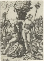 Mars and Venus as Lovers with Cupid