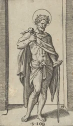 Saint Job, wearing a cloak, from the series 