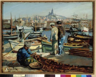Fishermen on the Quay of the Port of Marseille