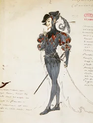Mephistopheles, costume sketch (1866-1937) for The Damnation of Faust by Hector Berlioz (1803-1869).