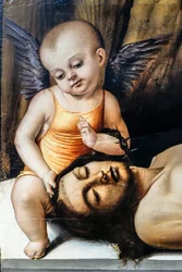 Dead Christ and Two Angels
