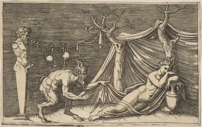 A Satyr Discovering a Sleeping Woman