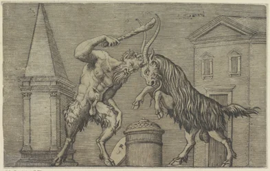 Satyr and Ram in Combat
