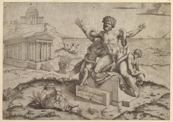 Ancient Bas-Reliefs with Laocoon