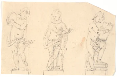 Study Sheet with Three Putti