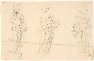 Study Sheet with Three Putti
