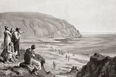 The Arrival of the Phoenicians on the Eastern Shores of the Mediterranean, circa 1500 BC, from Hutchinson