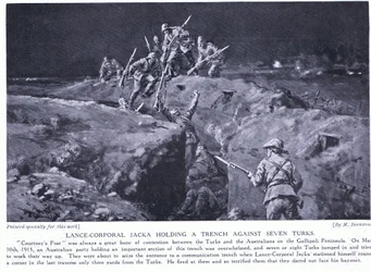 Lance Corporal Jacka Wins a VC by Showing How One Man Can Beat Seven May 1915