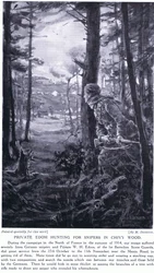 Private Edom Hunting for Snipers in Chivy Wood, Autumn 1914