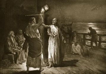 "Strike, but hear me", illustration from 