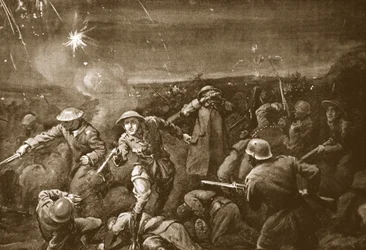 Temporary Captain A.C.T. White Leading a Counter-Attack and Driving the Enemy from a Redoubt