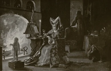 The Duchess of Gloucester practices sorcery, illustration from 