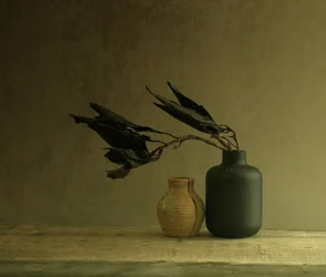 Minimalist Leaves Still Life