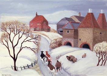 Driving Cows Home in the Snow
