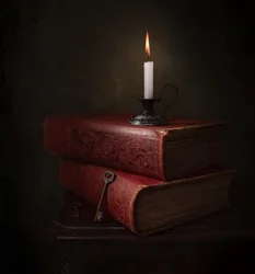 Candlelit Books and Key