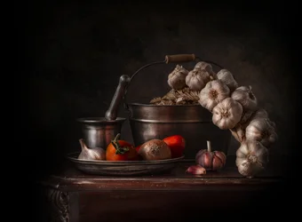 Classic Garlic Still Life