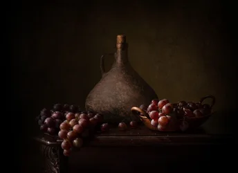 Dark Grapes Still Life