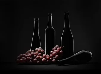 Dark Wine Still Life
