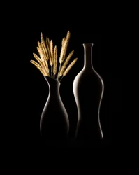 Golden Grass Vases
