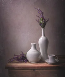 Lavender Vases Still Life