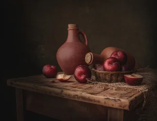 Old World Plums Still Life