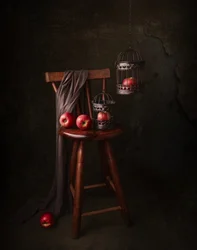 Red Apples Dark Still Life