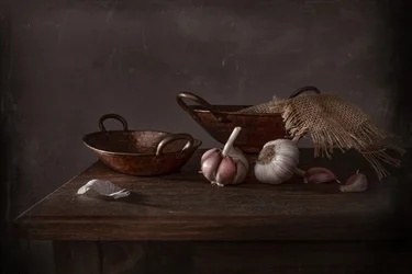 Rustic Garlic Still Life