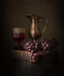 Rustic Wine Still Life