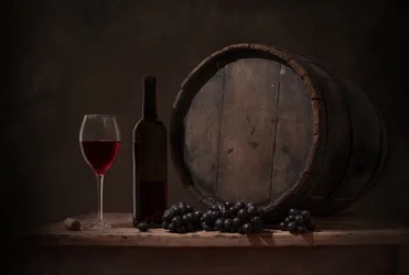 Rustic Wine Still Life