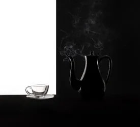 Steaming Coffee Contrast