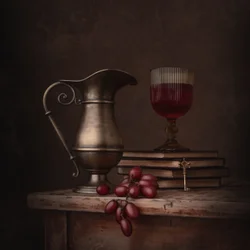 Vintage Wine Still Life