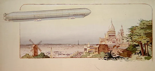 The Spiess Zodiac Airship, Published by Mabileau, Paris