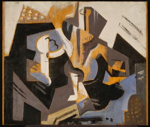 Cubist Still Life in Blue and Grey