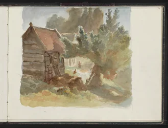 Tree in Front of a Hut