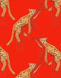 Lounging Leopards Close Up, 2020